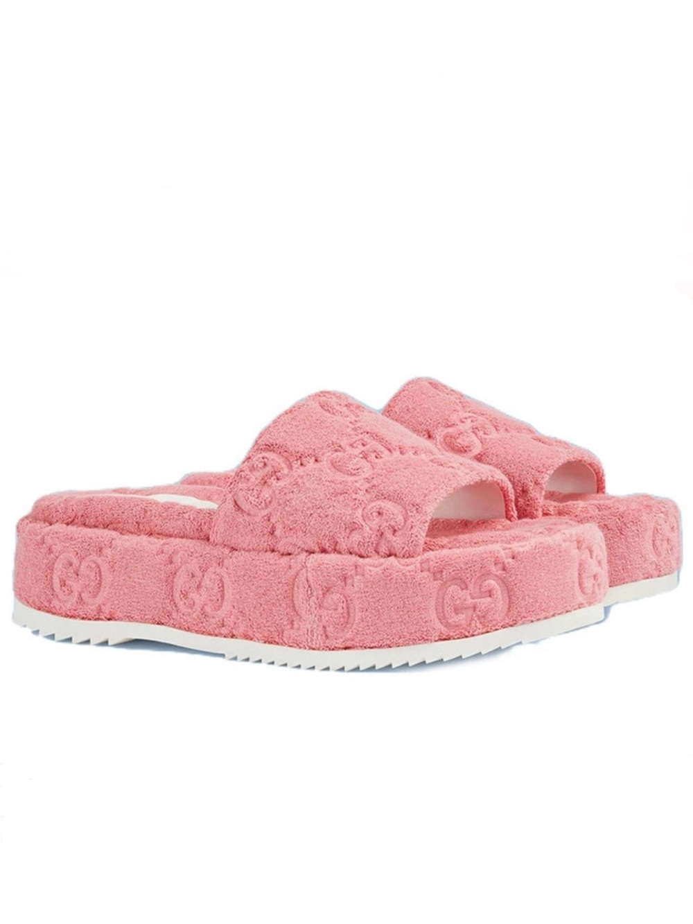RARE Gucci GG terry cloth platform sandals